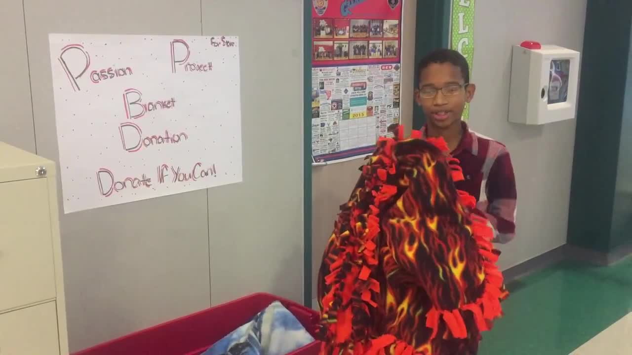 Dontez Brown's Passion Project Blankets for the Homeless Temple Independent School District