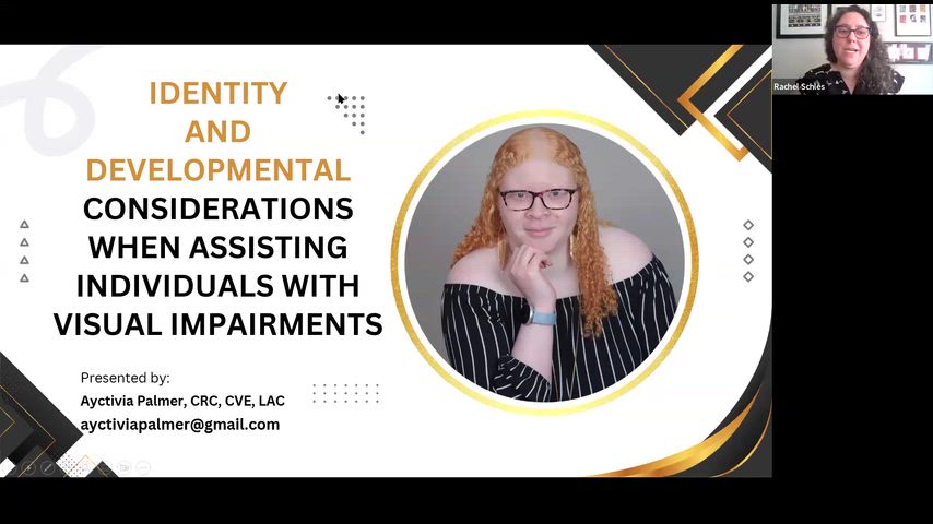 TN VIVA video recording: Identity and Developmental Considerations When Assisting Individuals with Visual Impairments