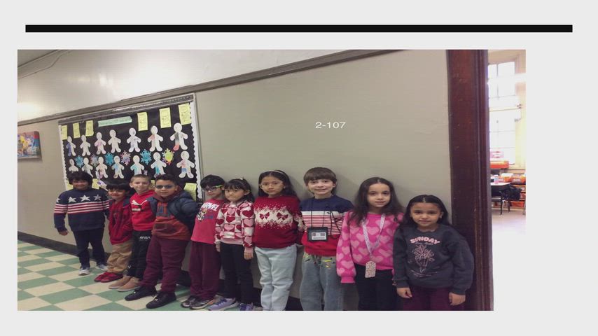 Photos of students wearing red and pink to celebrate valenkind day