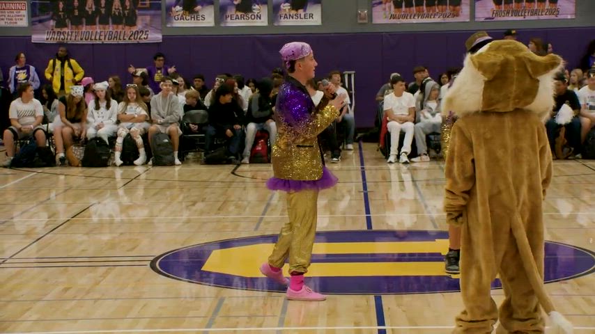 a video of the homecoming skits rally