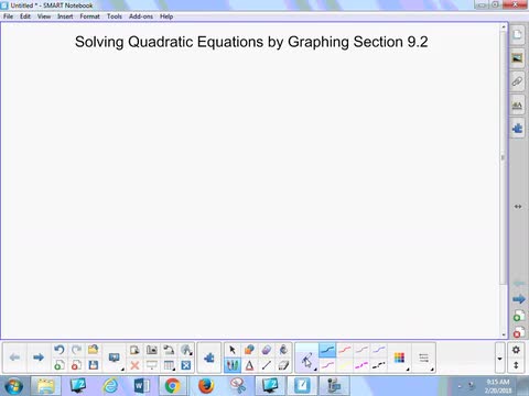 92 Notes Solving Quadratic Equations By Graphing