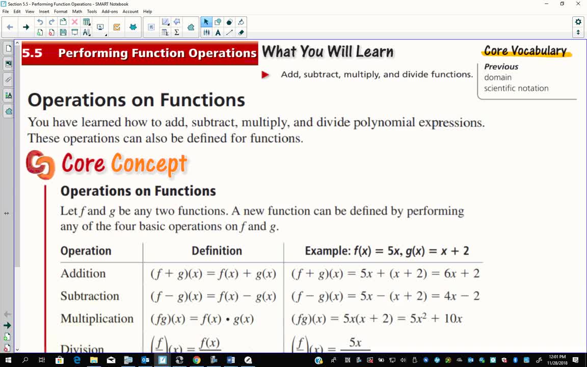 Algebra 2 Section 5 5 36 Minutes Yankton High School